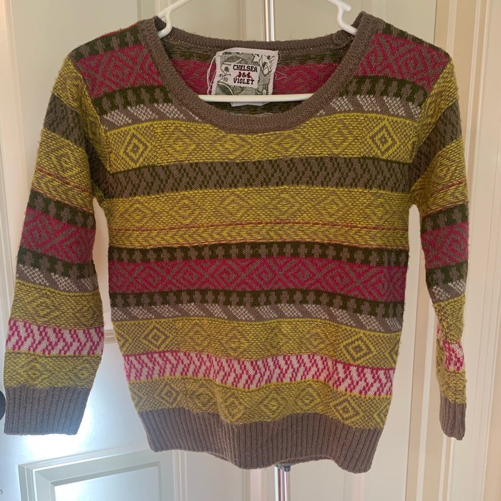 Chelsea and Violet colorful sweater